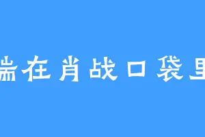 揣在肖战口袋里