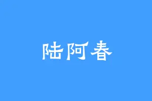 陆阿春