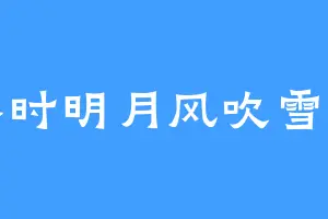 秦时明月风吹雪雨