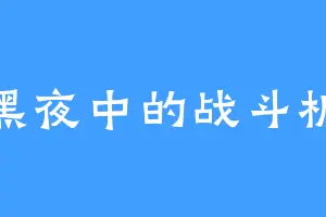 黑夜中的战斗机