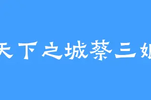 天下之城蔡三娘