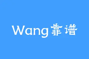 Wang靠谱