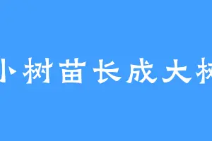 小树苗长成大树