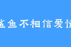 鲨鱼不相信爱情