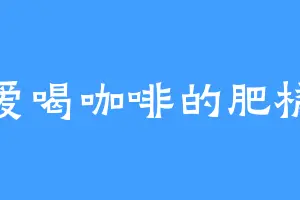 爱喝咖啡的肥橘