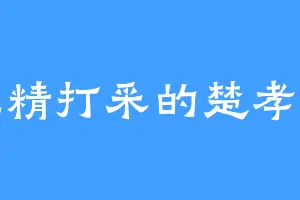 无精打采的楚孝王