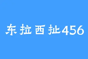 东拉西扯456