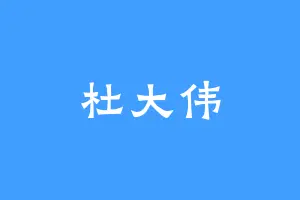 杜大伟