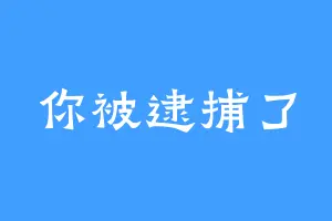 你被逮捕了