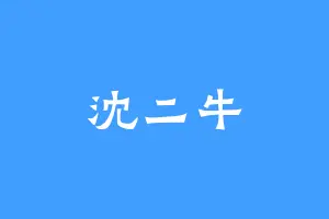 沈二牛