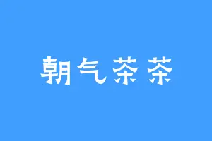 朝气茶茶
