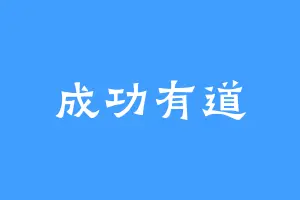 成功有道