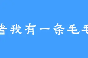 作者我有一条毛毛虫