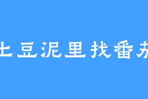 土豆泥里找番茄