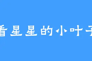 看星星的小叶子