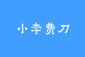 小李费刀