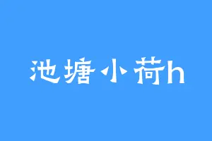 池塘小荷h