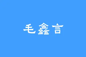 毛鑫言