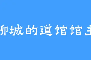 柳城的道馆馆主