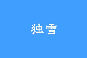 独雪