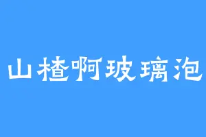 山楂啊玻璃泡