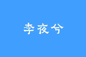 李夜兮