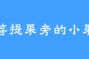 菩提果旁的小果