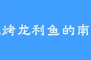 爱吃烤龙利鱼的南宫越