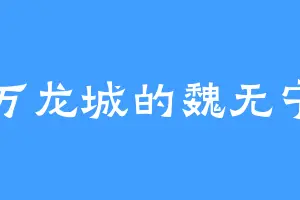 万龙城的魏无宁