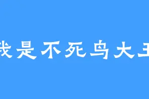 我是不死鸟大王