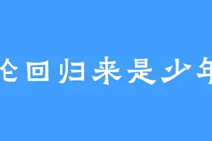 轮回归来是少年