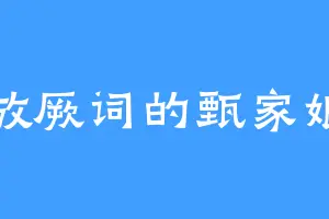 大放厥词的甄家娘子