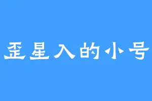 歪星入的小号