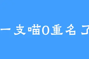 一支喵0重名了