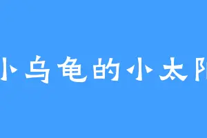 小乌龟的小太阳