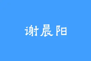 谢晨阳