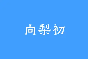 向梨初