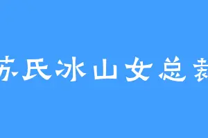 苏氏冰山女总裁