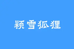 颖雪狐狸