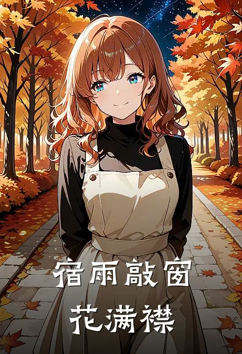 宿雨敲窗花满襟