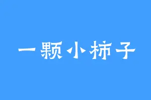 一颗小柿子