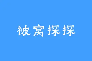 被窝探探