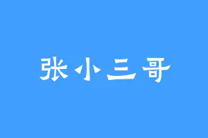 张小三哥