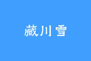 藏川雪