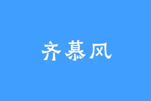 齐慕风