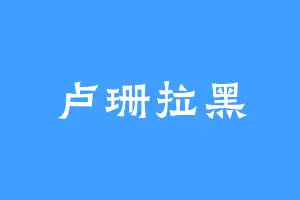 卢珊拉黑