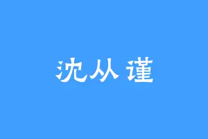 沈从谨